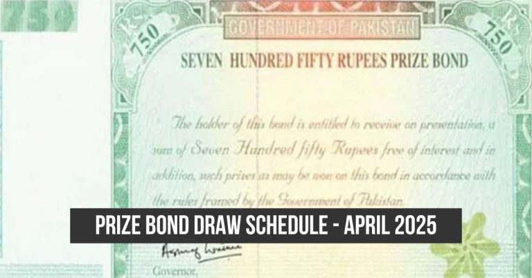 Prize bond draw schedule