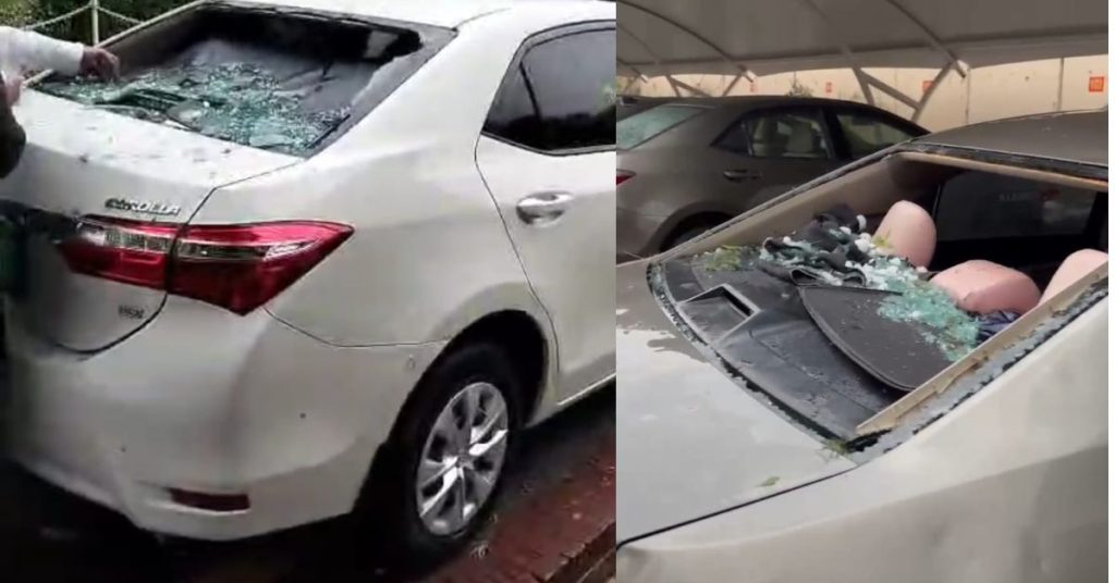 Hailstorm causes heavy loss to vehicles in Islamabad