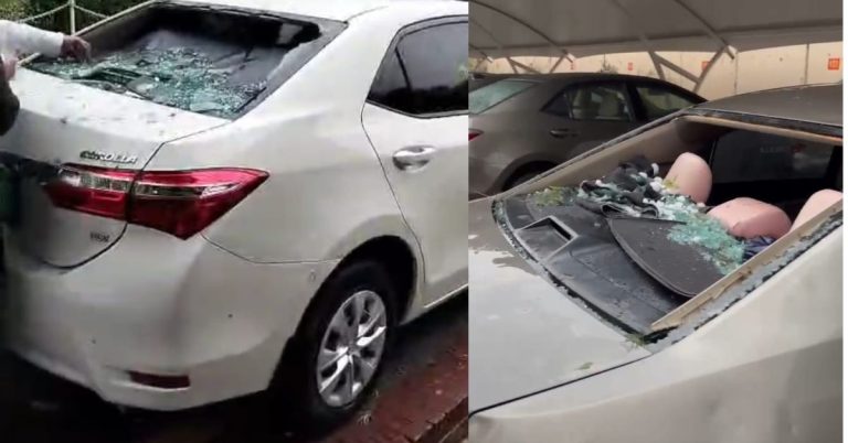 Hailstorm causes heavy loss to vehicles in Islamabad