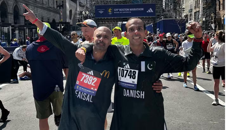 Pakistani runners set new Guinness World Record at Boston Marathon