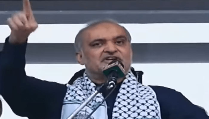 Gaza Solidarity March: JI Chief calls for nationwide strike on April 26