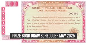 Prize bond schedule May