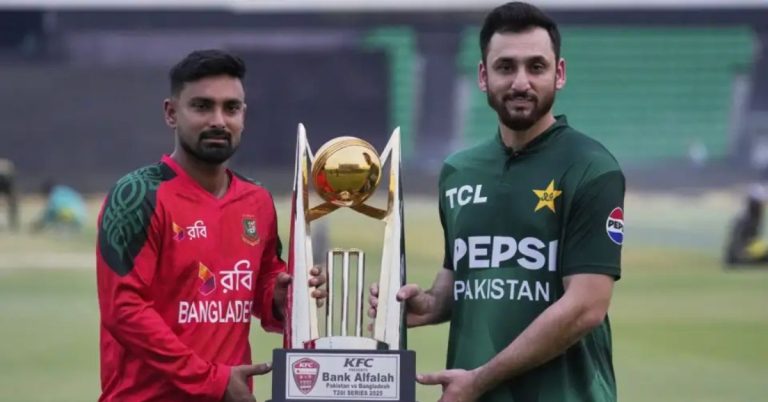 Pakistan and Bangladesh T20 series trophy unveiled