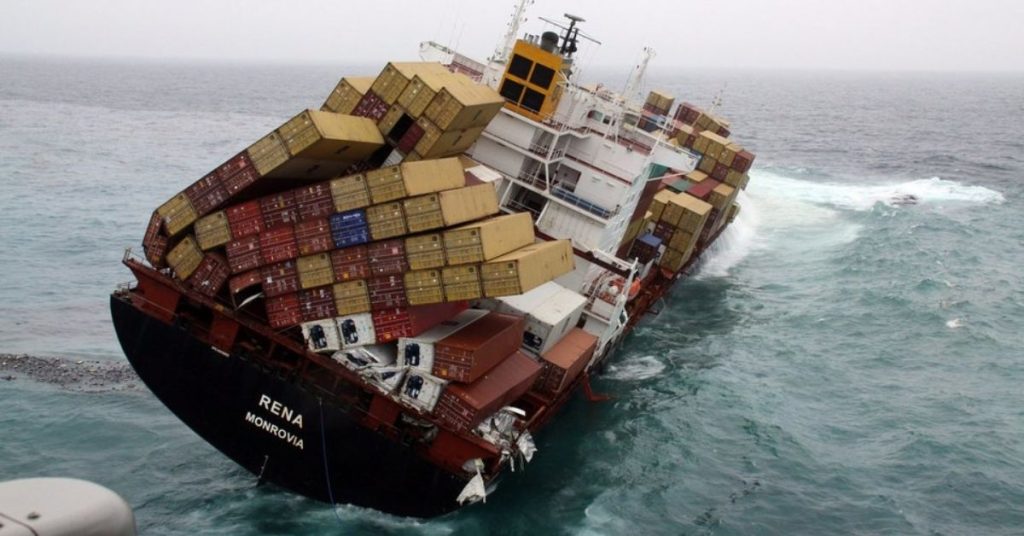 Chemical-laden ship sinks off southern India, sparks ecological concerns