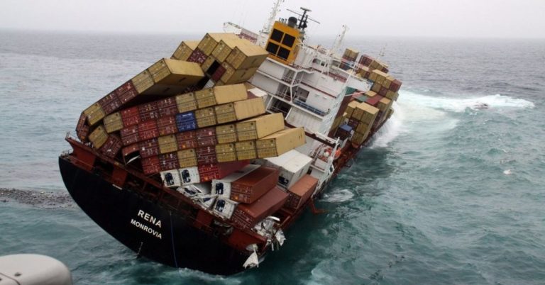 Chemical-laden ship sinks off southern India, sparks ecological concerns