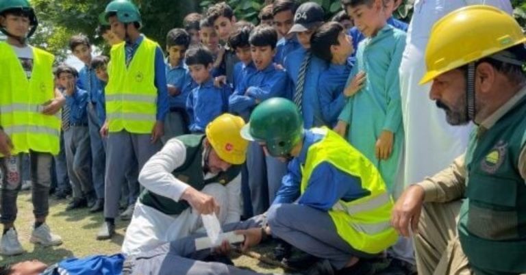 Children in AJK learn emergency drills as Pakistan-India tensions rise