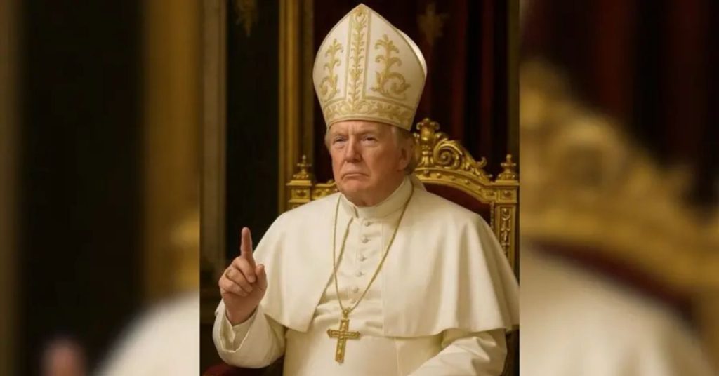 Trump posts spoof picture dressed as pope