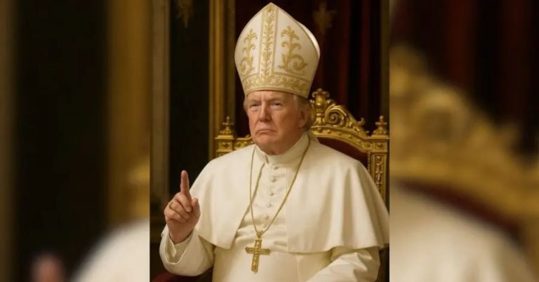 Trump posts spoof picture dressed as pope