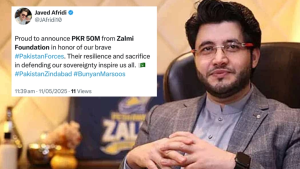 Peshawar Zalmi owner announces Rs50m for Pakistani armed forces