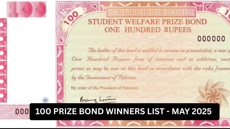 100 prize bond draw #50 May 2025 today: Results, winners list update