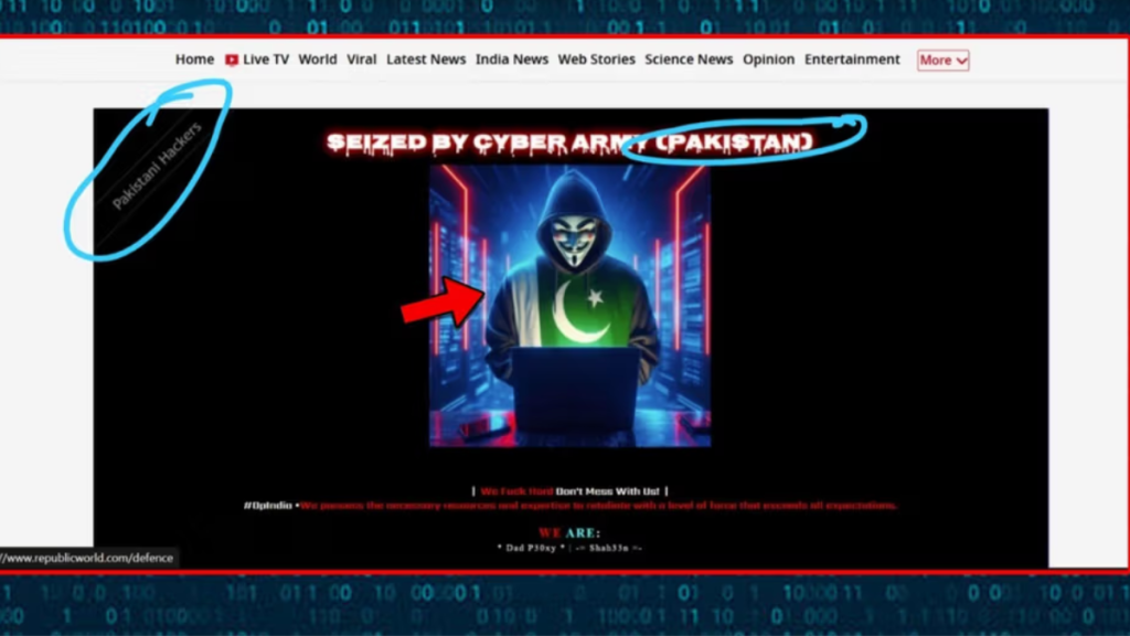 'Operation Salar' claims success: Pakistani hackers breach Indian website "Republic World"