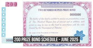 Prize bond schedule June