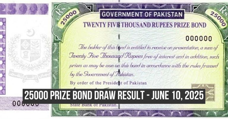 25000 prize bond draw