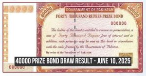 40000 prize bond draw