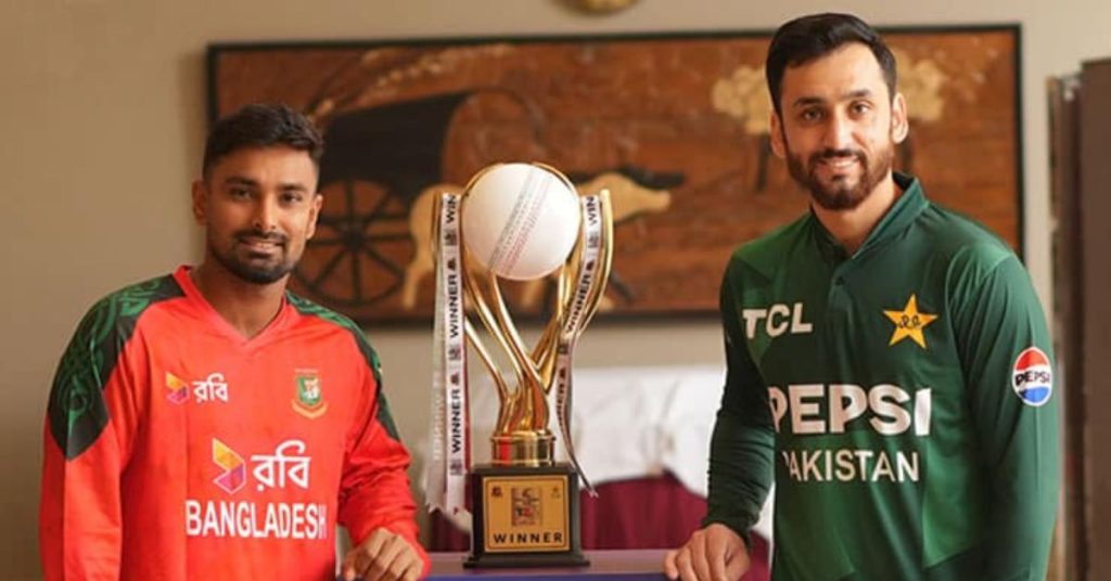 Pakistan and Bangladesh T20 series trophy unveiled