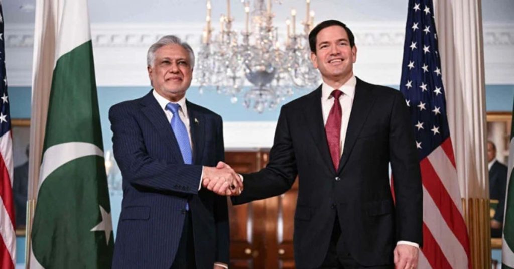 FM Ishaq Dar stresses resolution of Kashmir issue in meeting with Sec Rubio