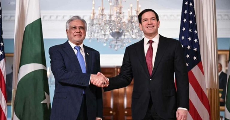 FM Ishaq Dar stresses resolution of Kashmir issue in meeting with Sec Rubio
