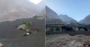 Artificial lake formed after glacier burst in GB's Ghizer