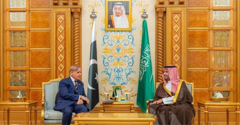 Prime Minister Shehbaz Sharif meets Saudi Prince Muhammad Bin Salman
