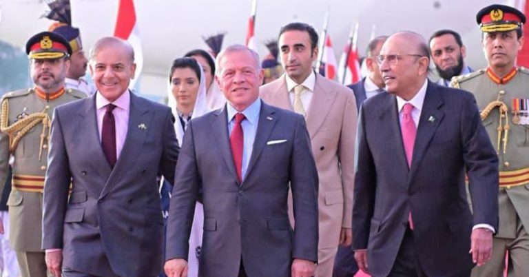 King Abdullah II of Jordan arrived in Islamabad on two-day official visit