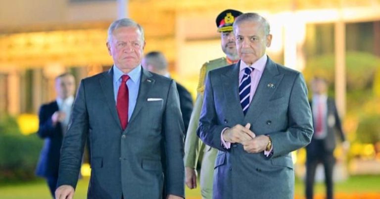PM Shehbaz and Jordan’s King agree to enhance economic and strategic relations