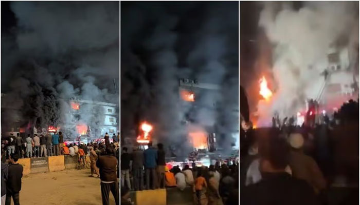 Six women & shopkeeper missing after Karachi Gul Plaza fire