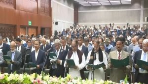 Bangladesh lawmakers sworn in, marking new parliament