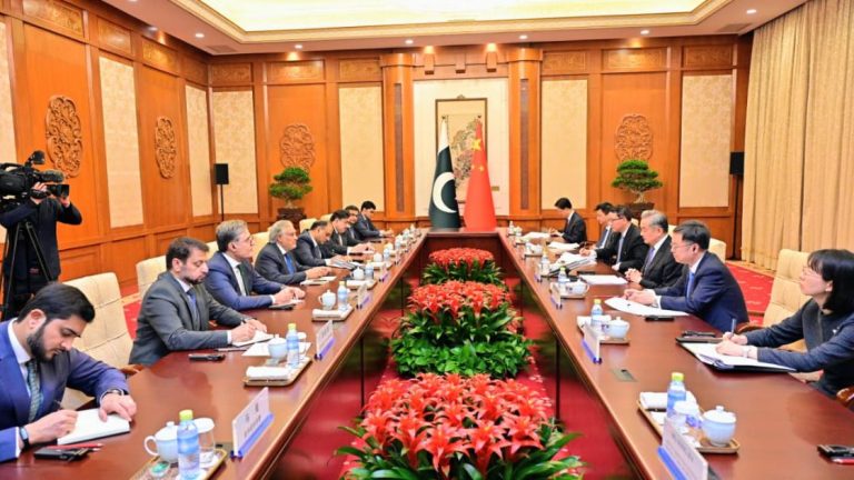 Ishaq Dar meets Wang Yi in Beijing to strengthen bilateral ties