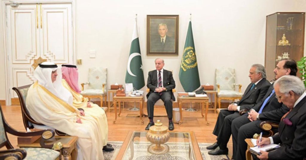 Shehbaz Sharif meets Saudi FM, vows full solidarity with Saudi Arabia