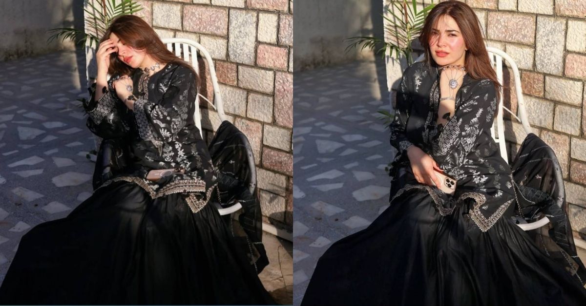 Naimal Khawar black look