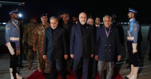 High-level Iran team lands in Islamabad; Dar, Munir welcome delegation