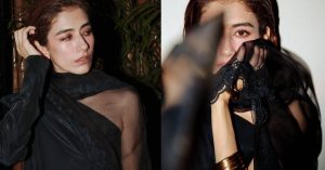 Syra Yousuf black outfit