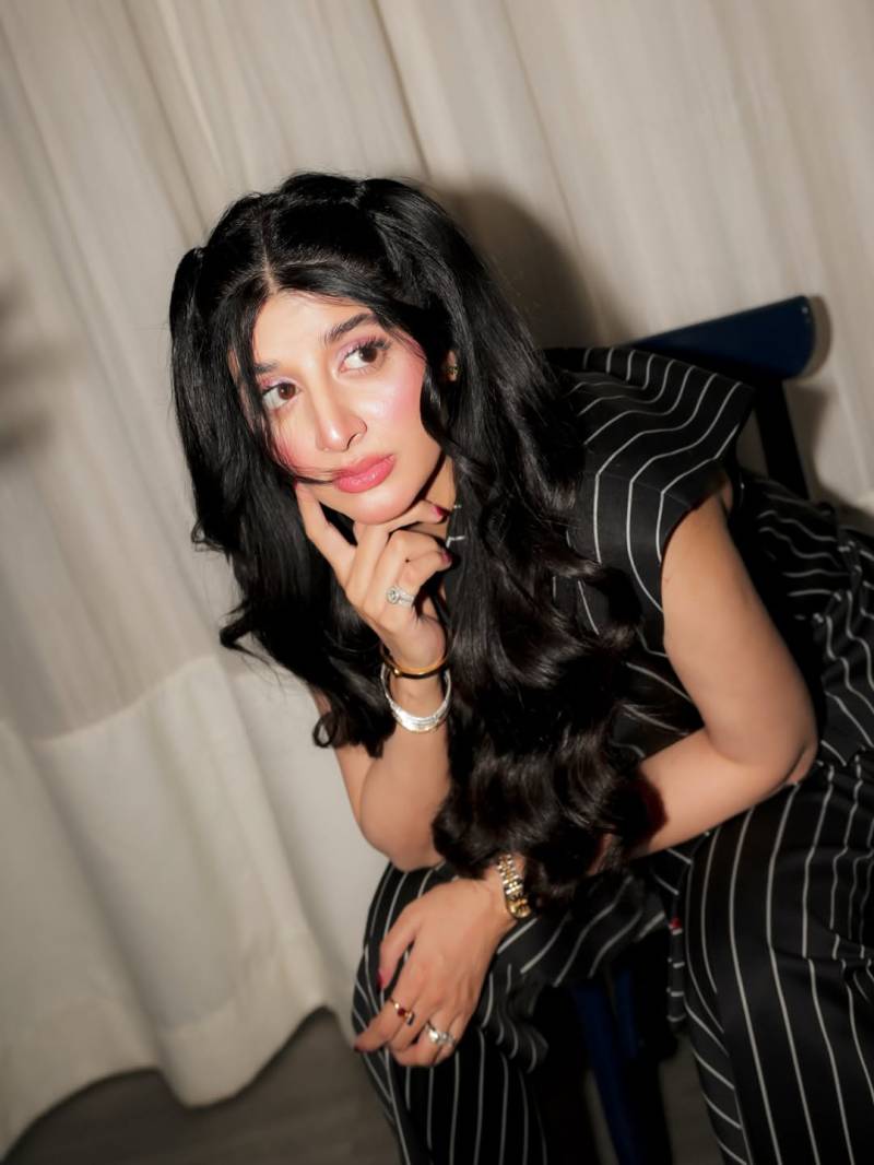 Mawra Hocane pinstripe look
