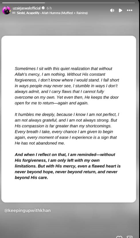 Uzair Jaswal spiritual message