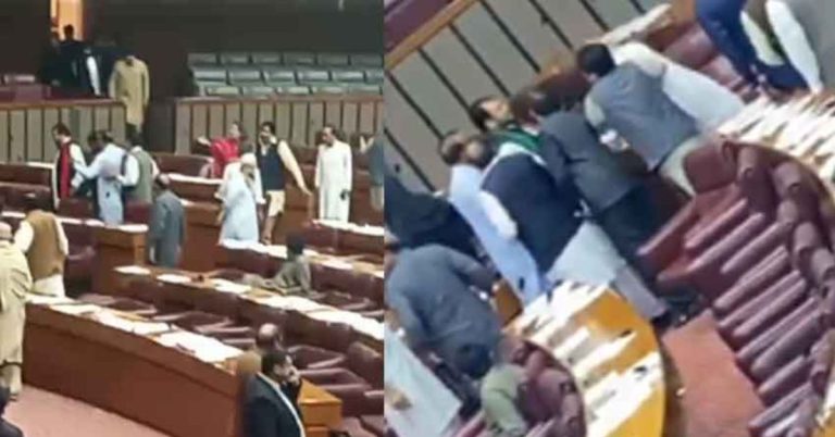 PTI MNAs Junaid Akbar, Iqbal Afridi clash over discussion in NA