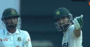 Heated exchange between Rizwan and Liton Das during Sylhet Test
