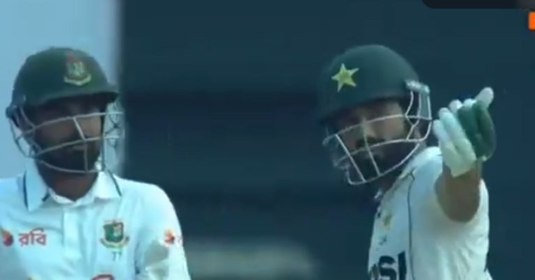 Heated exchange between Rizwan and Liton Das during Sylhet Test