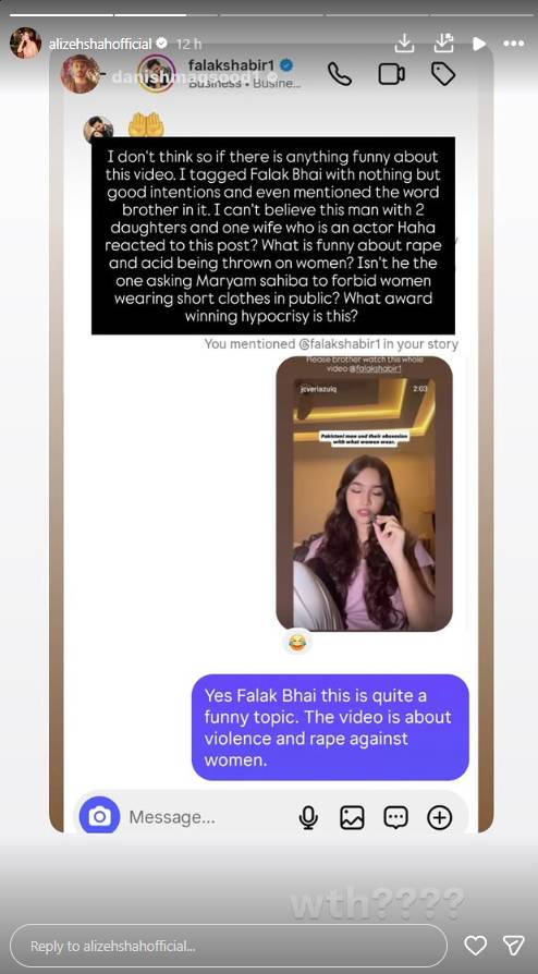 Alizeh Shah Falak Shabir Controversy