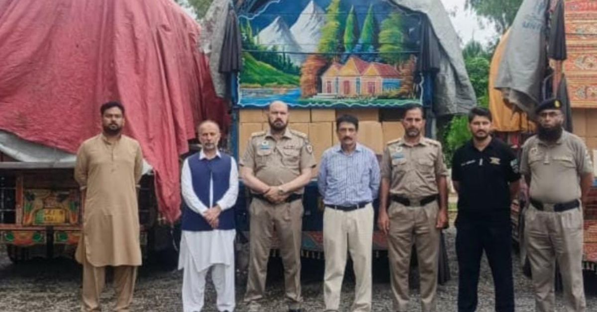 Motorway police foil Rs220 Million Cigarette smuggling bid, seize 11 trucks