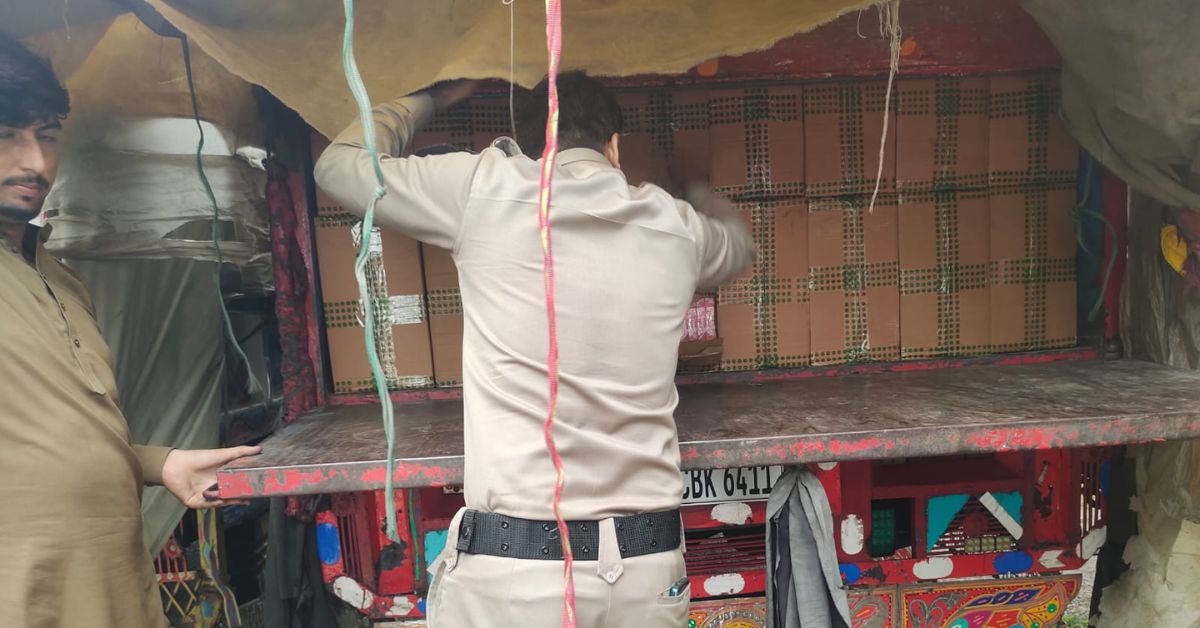 Motorway police foil Rs220 Million Cigarette smuggling bid, seize 11 trucks