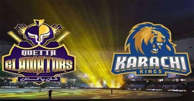 کراچی کنگز اور کوئٹہ گلیڈی ایٹرز آج مدمقابل ہونگے