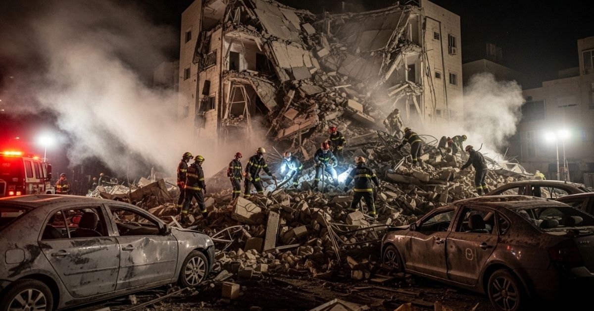 ایرانی میزائل حملہ اسرائیل: حیفہ میں دھماکے، عمارت گرنے سے 4 افراد ہلاک