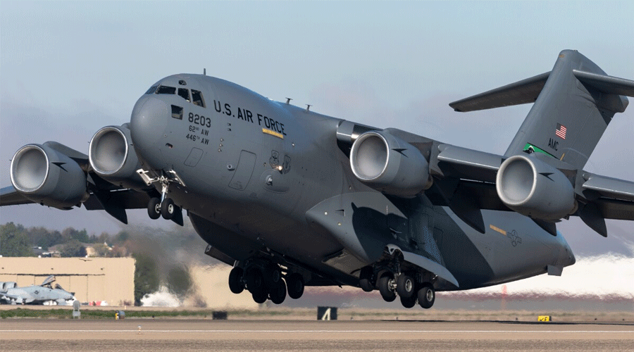 امریکی فضائیہ کے C-17 کی پرواز، کیا کچھ ہونے والا ہے؟
